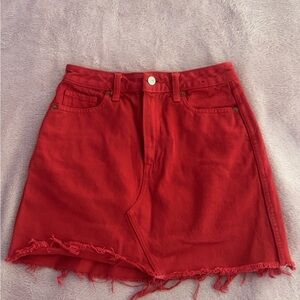 Abercrombie & Fitch Red Mini Skirt